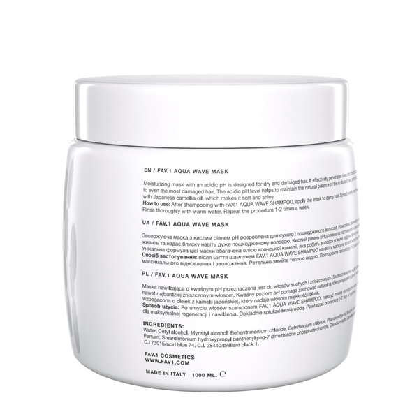Зволожуюча маска з кислим рівнем pH FAV.1 AQUA WAVE MASK 250 ml